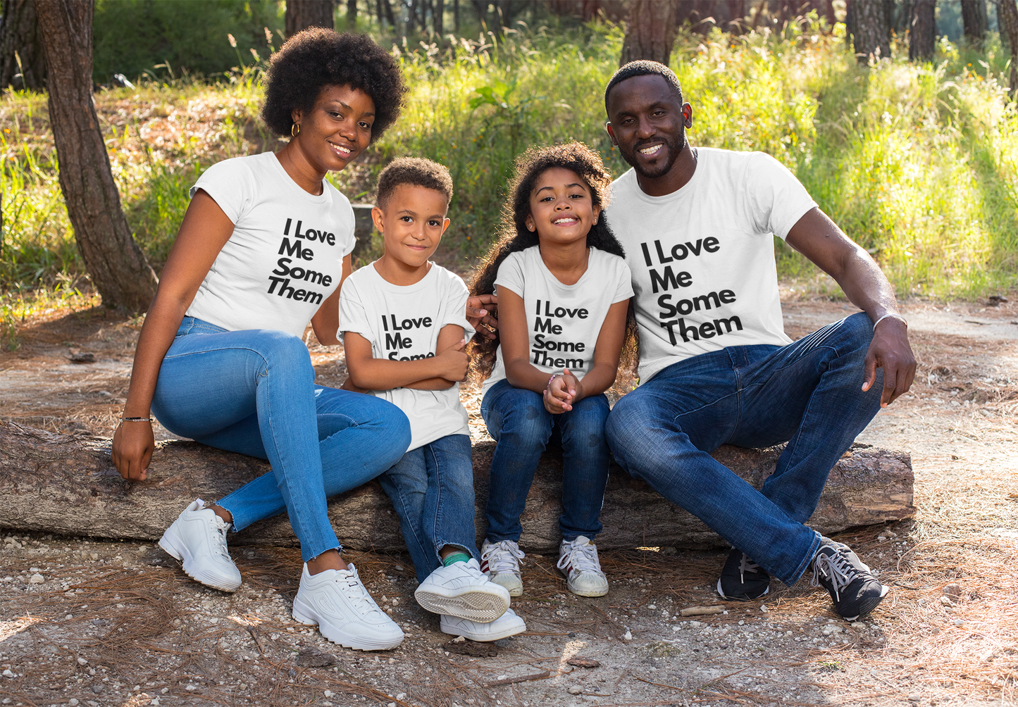 I love Me Some Them. Valentine’s Day Family Shirts. White with black letters