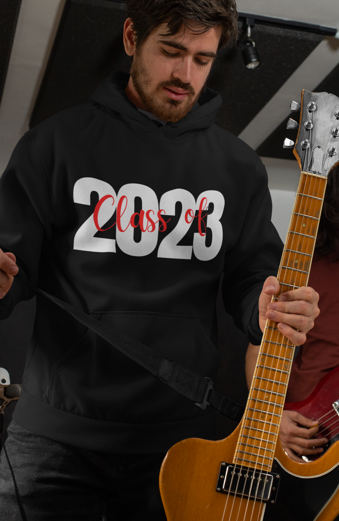 Class of 2023 White, Red and Black Hoodie