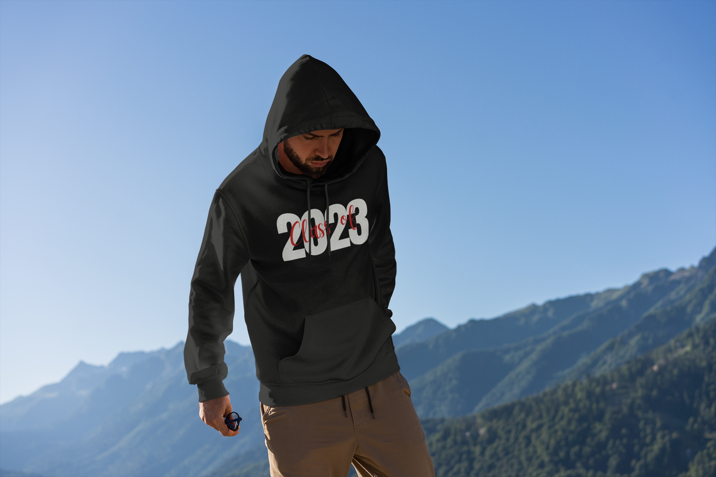 Class of 2023 White, Red and Black Hoodie