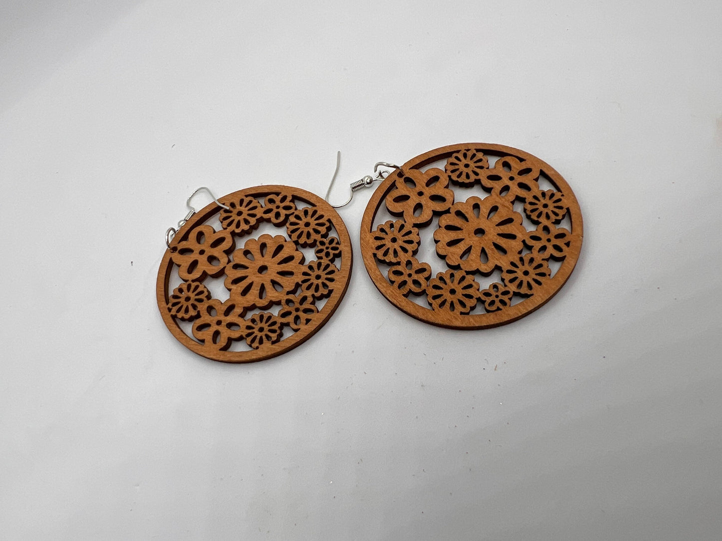 Round Wooden Earrings